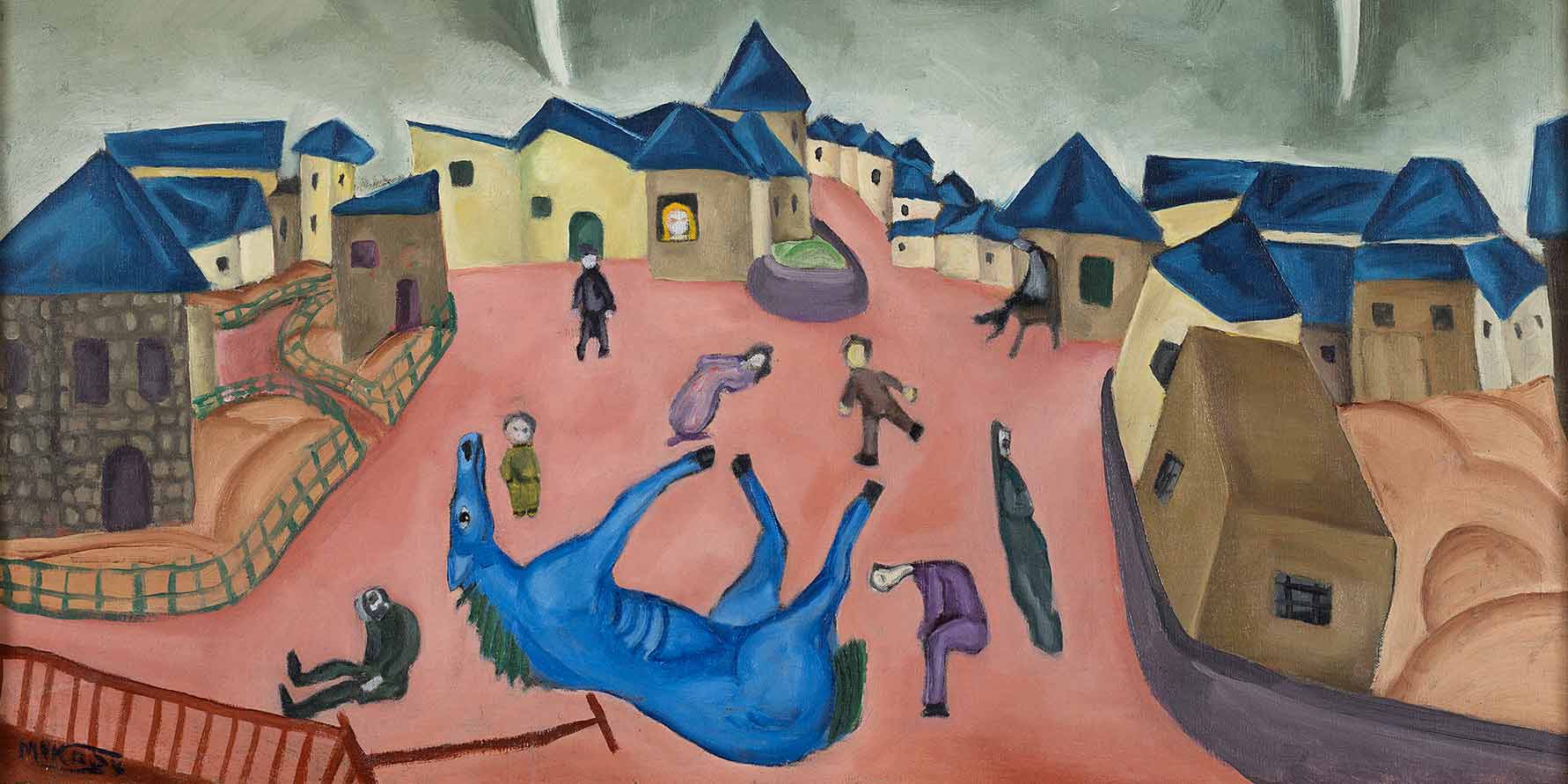 משה מוקדי, חרמש הירח וסוס כחול, 1924-1923 צילום אלעד שריג