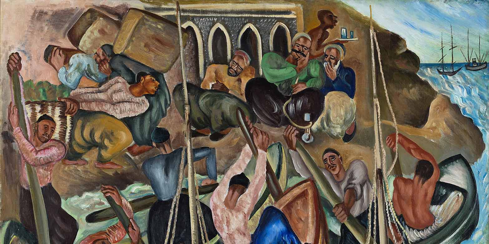 ישראל פלדי, דייגים, 1928, צילום אלעד שריג